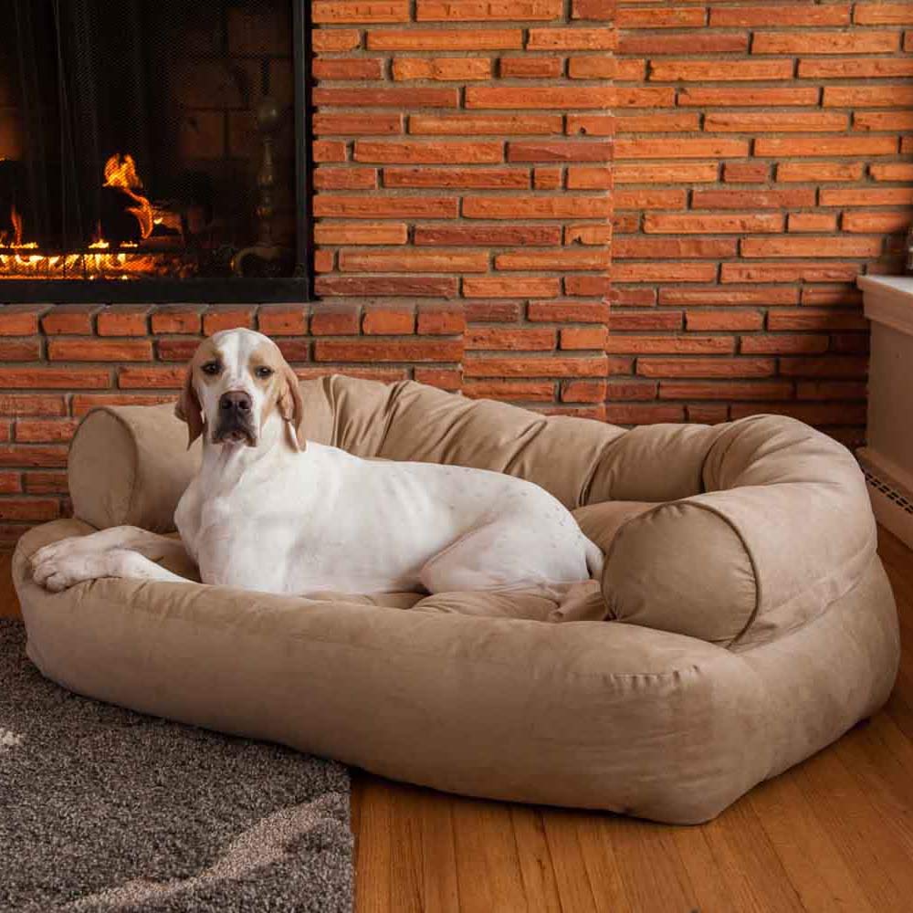 FRISTONE Luxury Sofa Reversible Ultra Soft Ethnic Velvet Bed for Dog