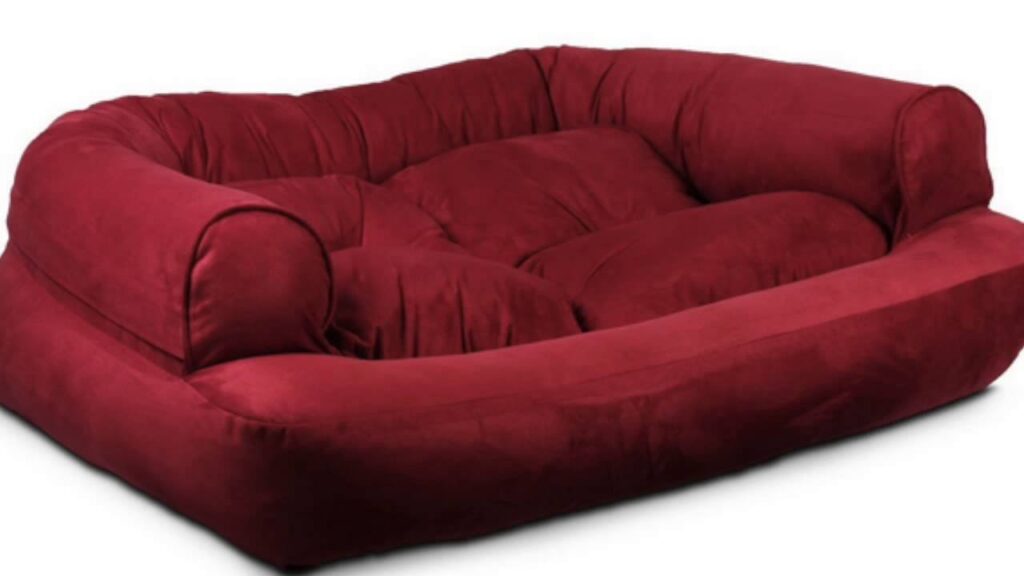 LATTERS BE ROYAL STORE Rectangular Shape Reversible Dual Colour Sofa Ultra Soft Ethnic Velvet Bed for Dog