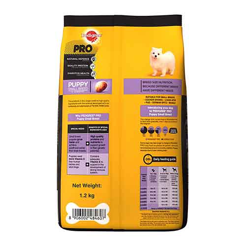 pedigree professional for small puppy breeds
